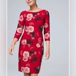 3/4 Sleeve Reversible Dress - White House Black Market